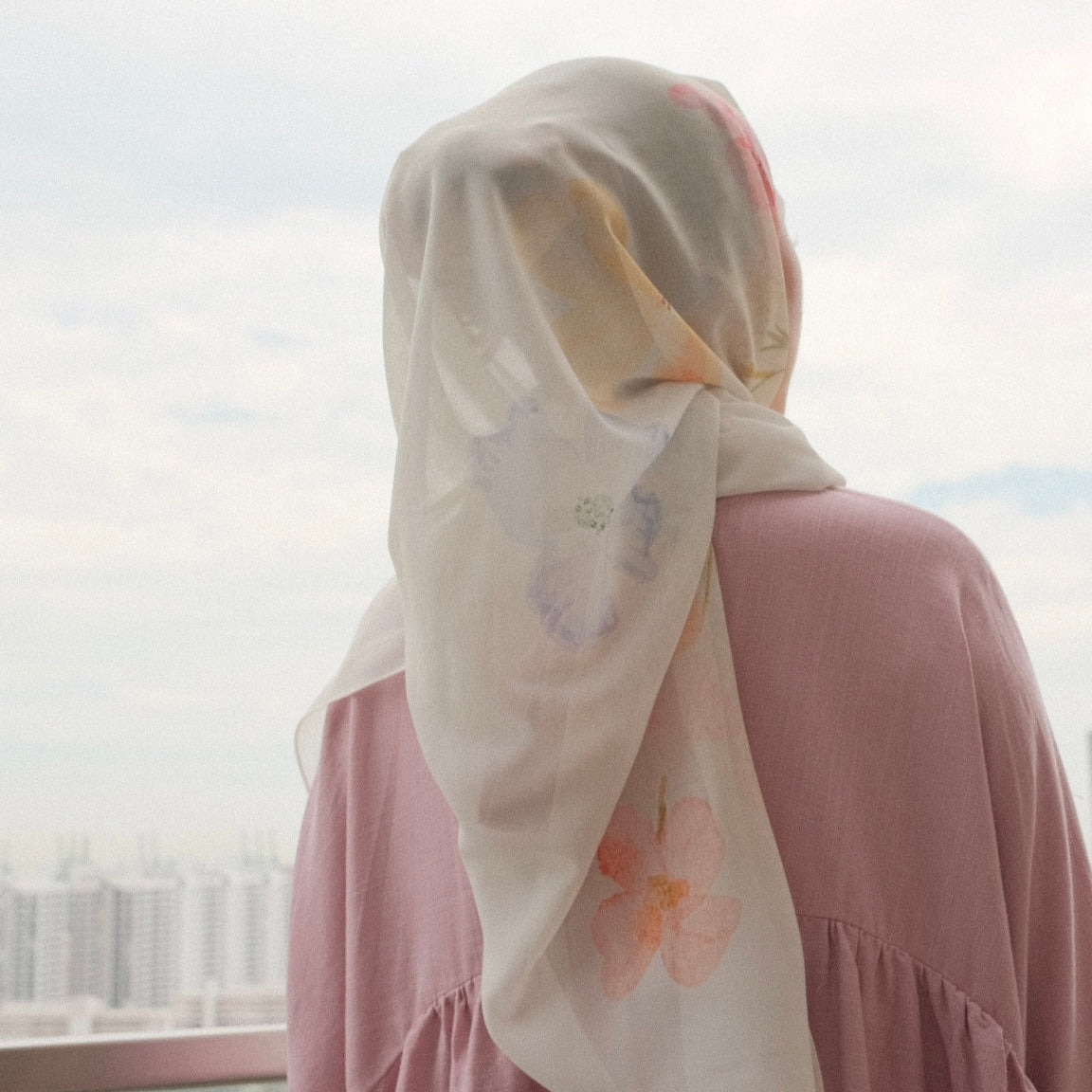 Green Garden Shawl - Premium Pearl Chiffon