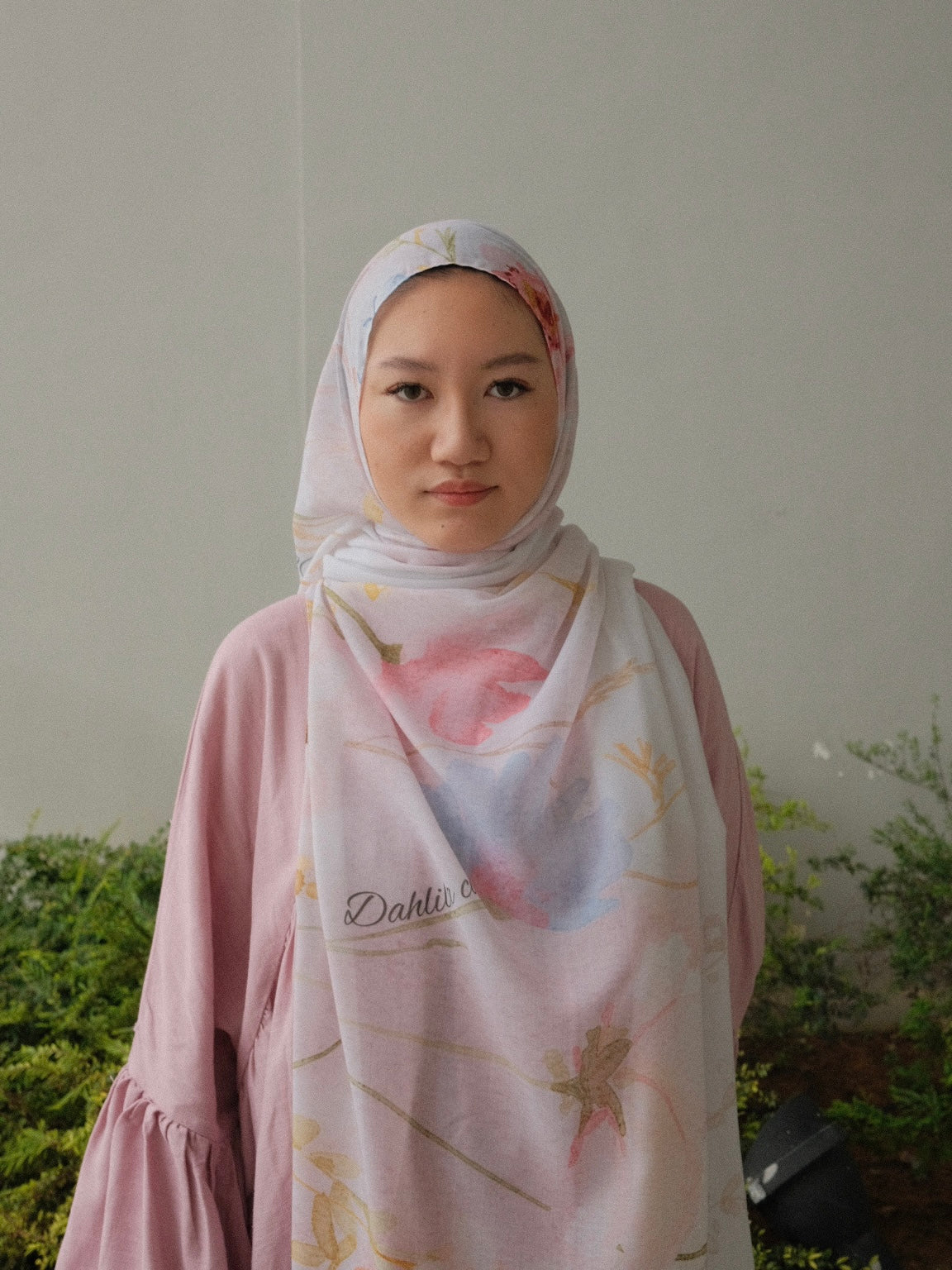 Pink Garden Shawl - Premium Cotton Voile