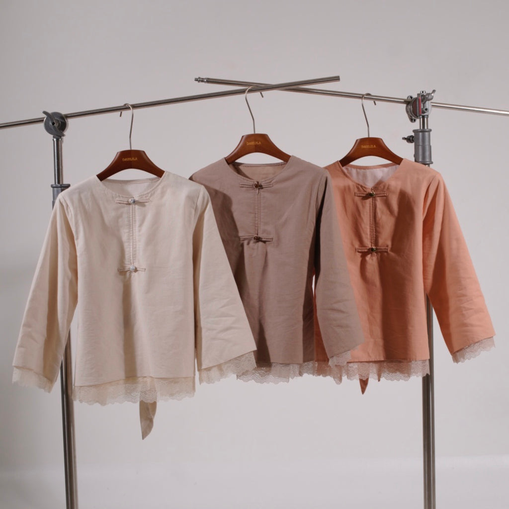 Élan linen blouse in Taupe