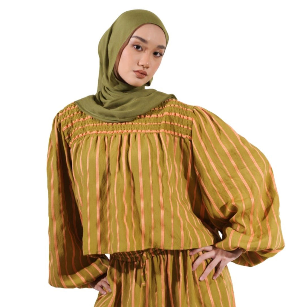 Cotton Sugar in cotton silk - Pistachio Peach