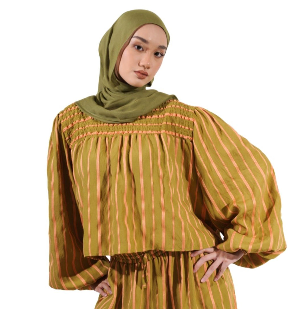 Cotton Sugar in cotton silk - Pistachio Peach