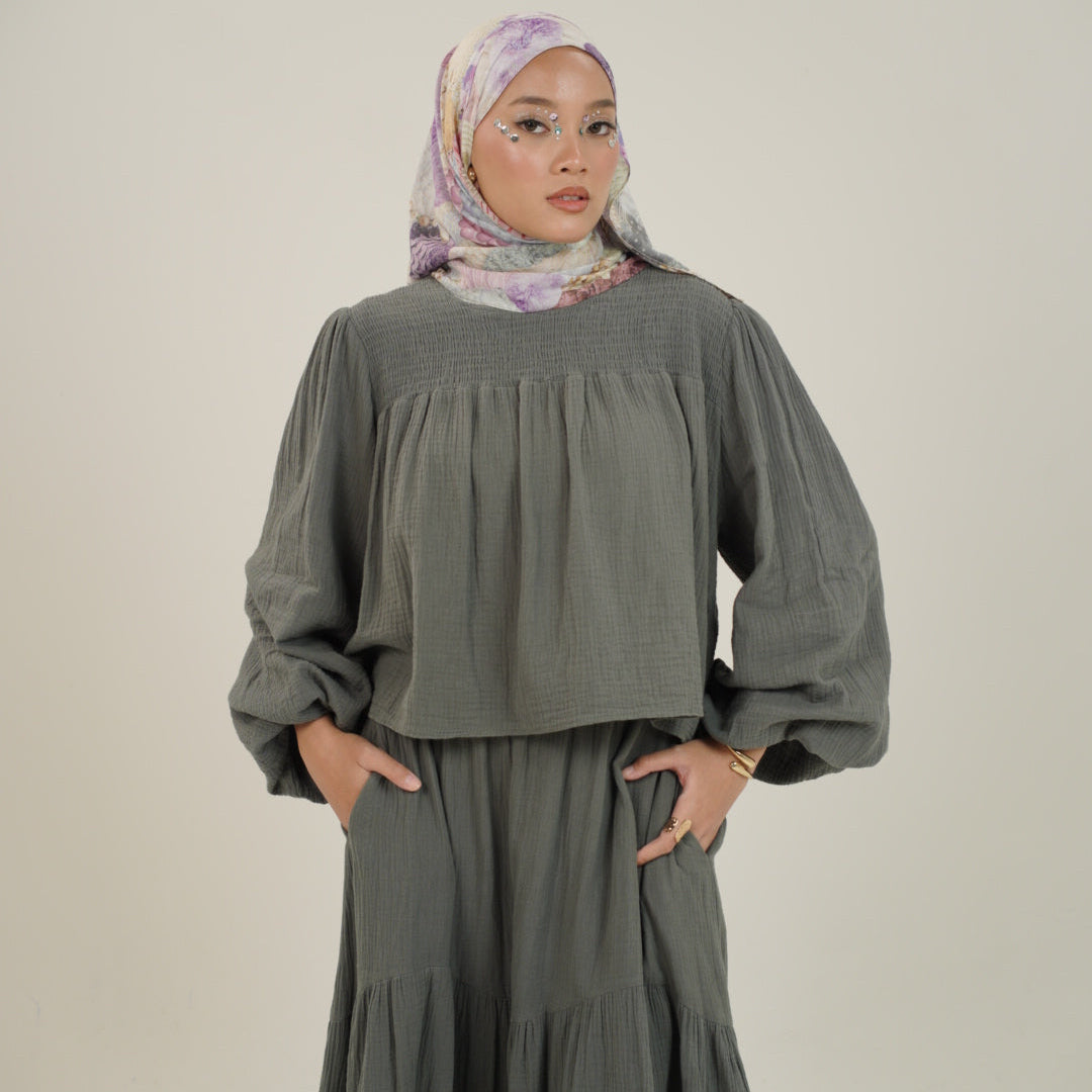 Cotton Sugar Skirt Set in cotton muslin