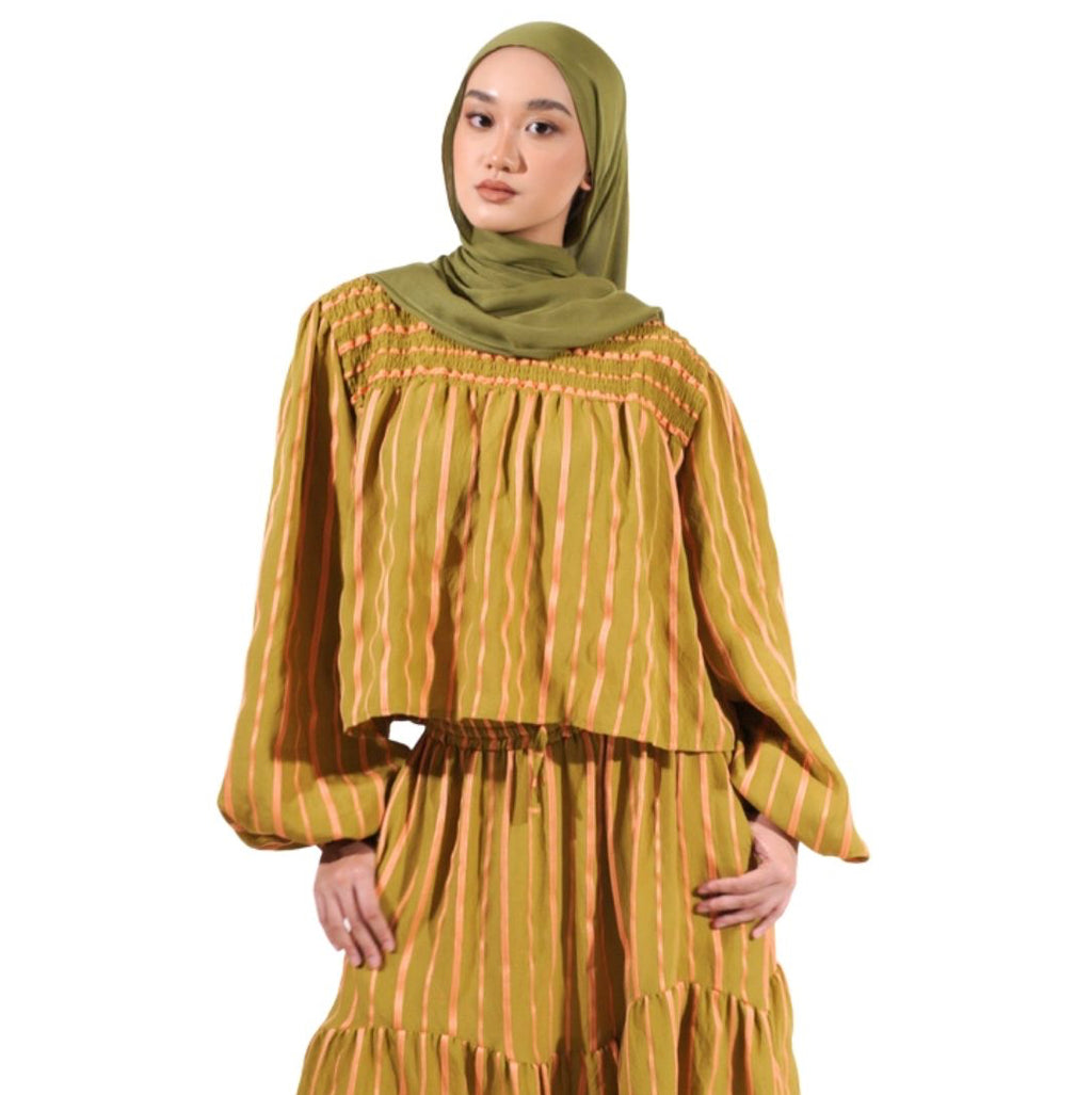 Cotton Sugar in cotton silk - Pistachio Peach