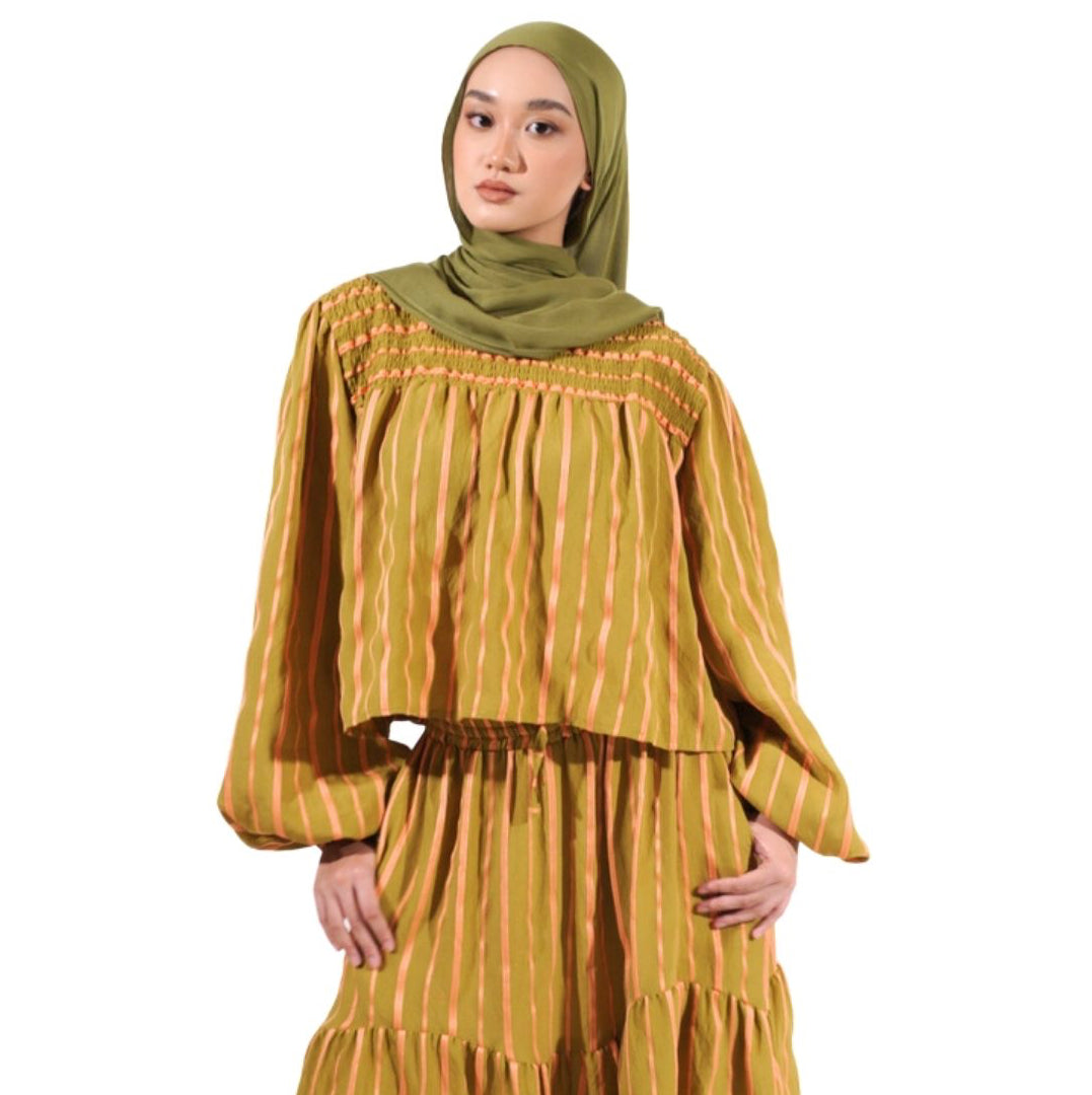 Cotton Sugar in cotton silk - Pistachio Peach