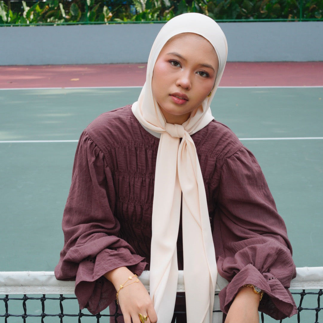 The SHood in Korean Chiffon - Cream