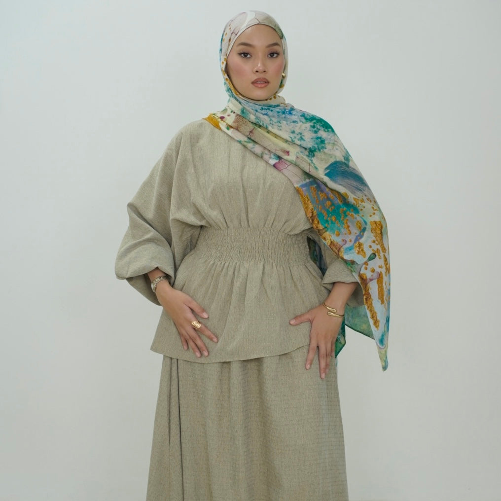 Rumi Skirt Set in Sage