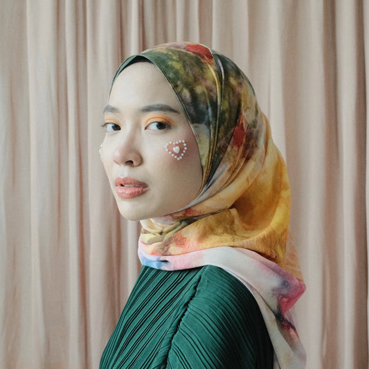 Singa Eden - Hibiscus Modal & Diamond Chiffon