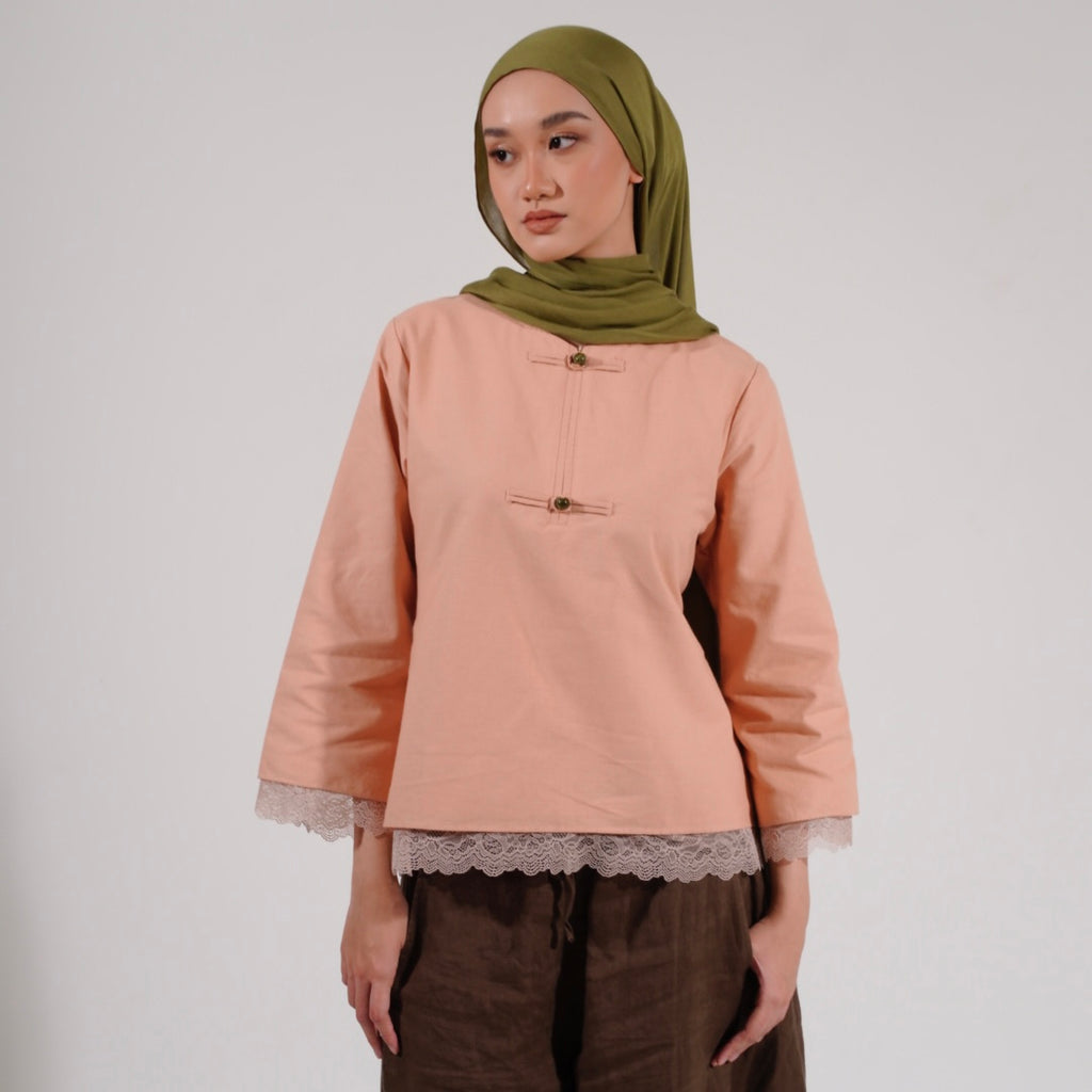 Élan linen blouse in Rose Peach