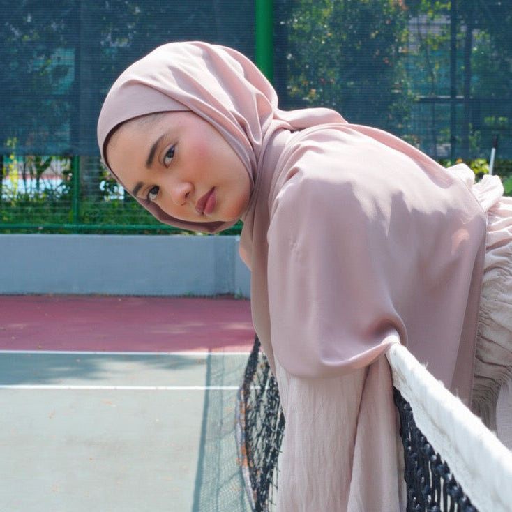The SHood in Korean Chiffon - Nude Blush