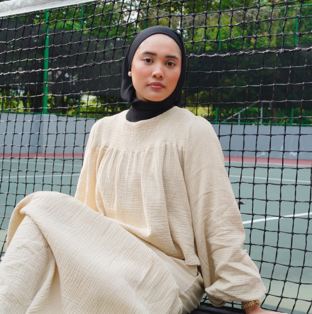 The SHood in Korean Chiffon - Black