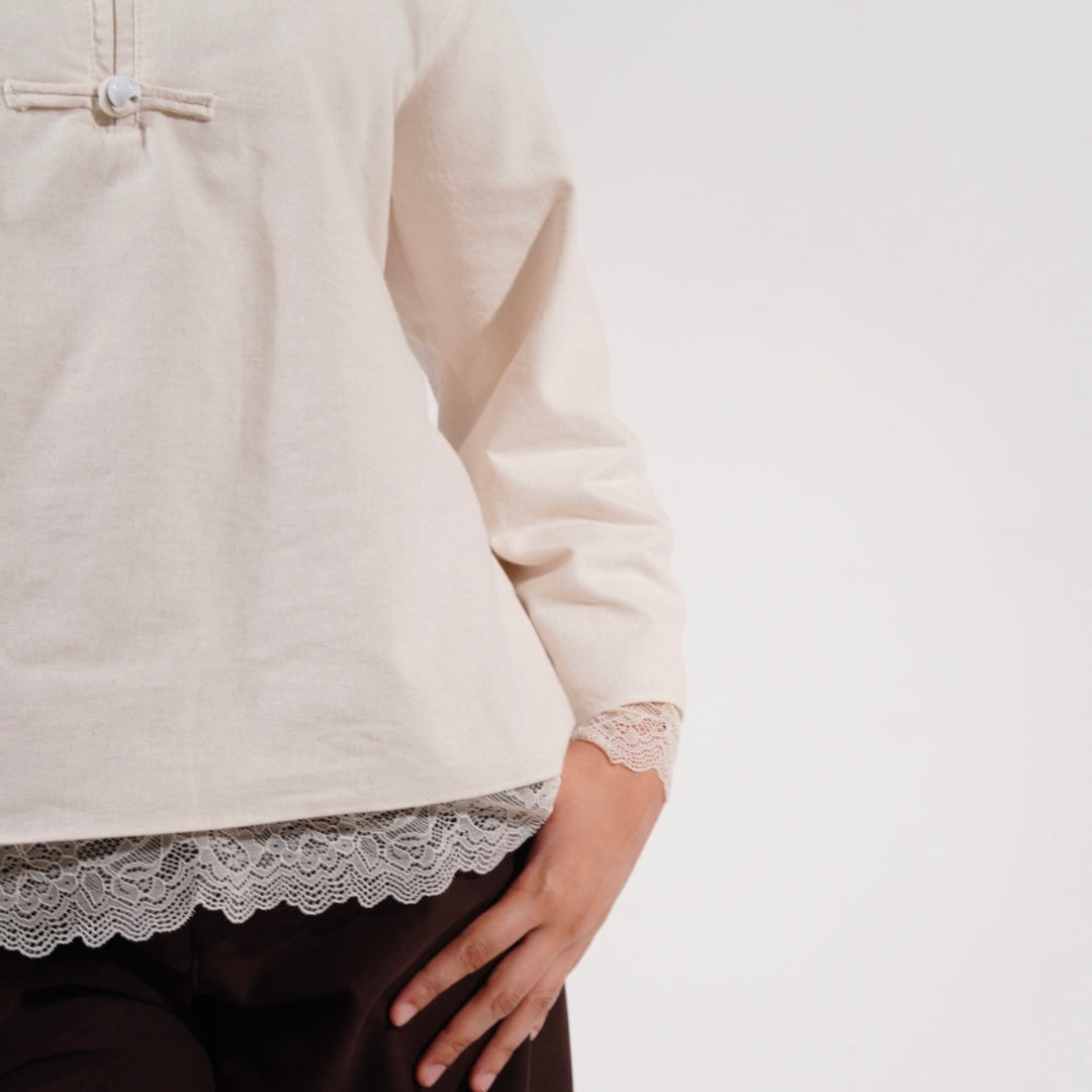Élan linen blouse in Cream