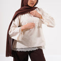 Élan linen blouse in Cream