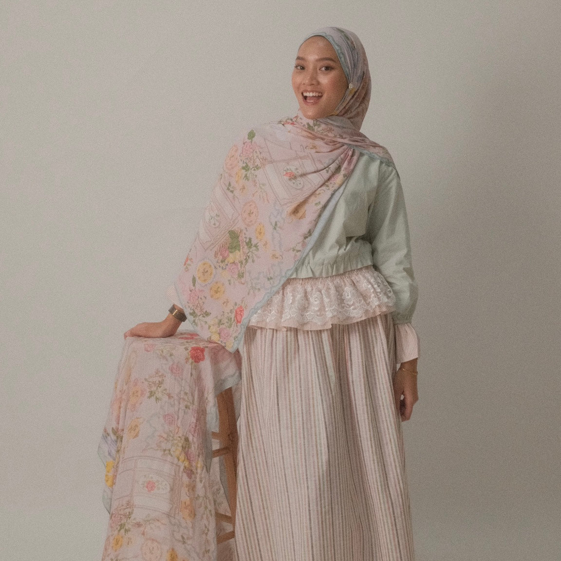 Twirl Pop Skirt Set - Minty Waltz