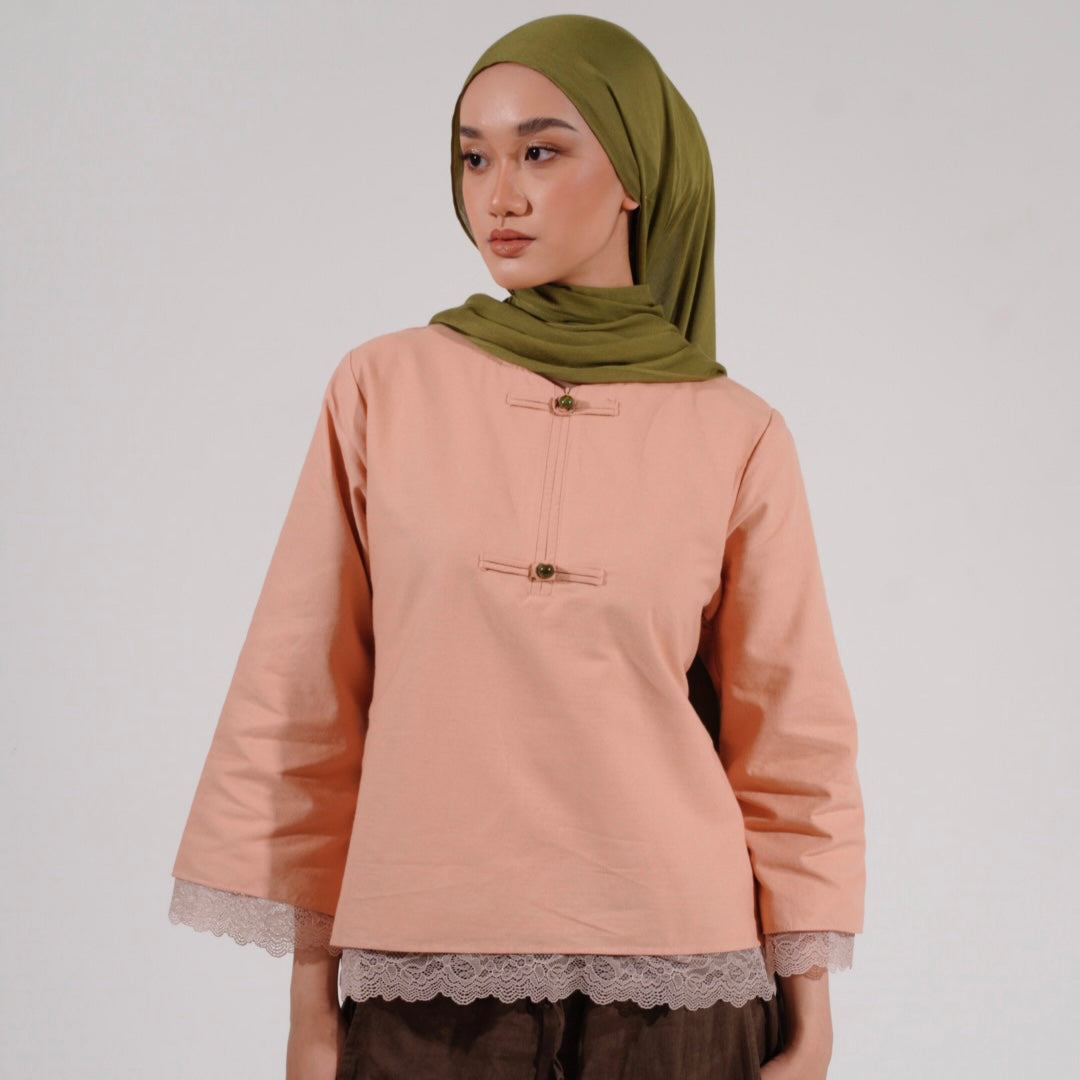 Élan linen blouse in Rose Peach