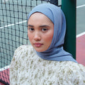 The SHood in Korean Chiffon - Cornflower Blue